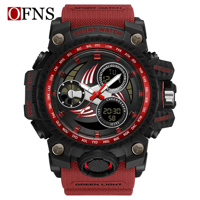 O'Fani Red Sport Watch with Digital Display - Image 7