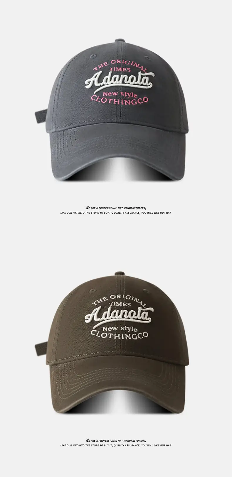 Korean Embroidered Blue Baseball Cap Small Adjustable — feature 7