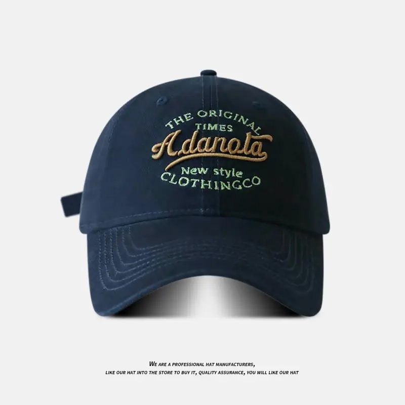 Korean Embroidered Blue Baseball Cap Small Adjustable - Image 4
