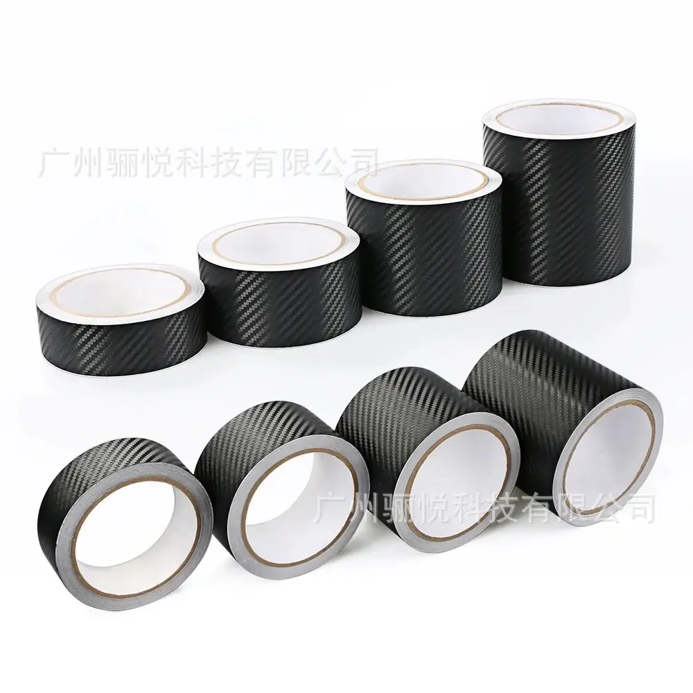 3D Carbon Fiber Body Sticker Car Color Changing Film Self-Adhesive Strip Center Column Door and Window Anti-Scratch Protective Film — feature 1