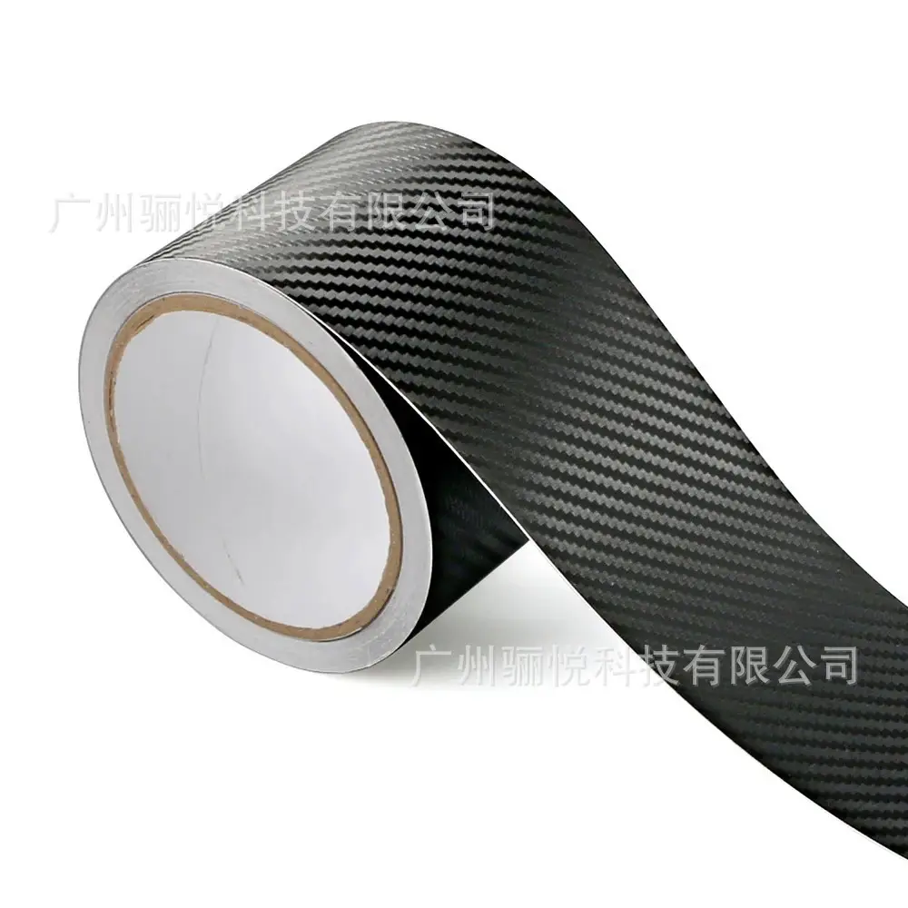 3D Carbon Fiber Body Sticker Car Color Changing Film Self-Adhesive Strip Center Column Door and Window Anti-Scratch Protective Film — feature 3