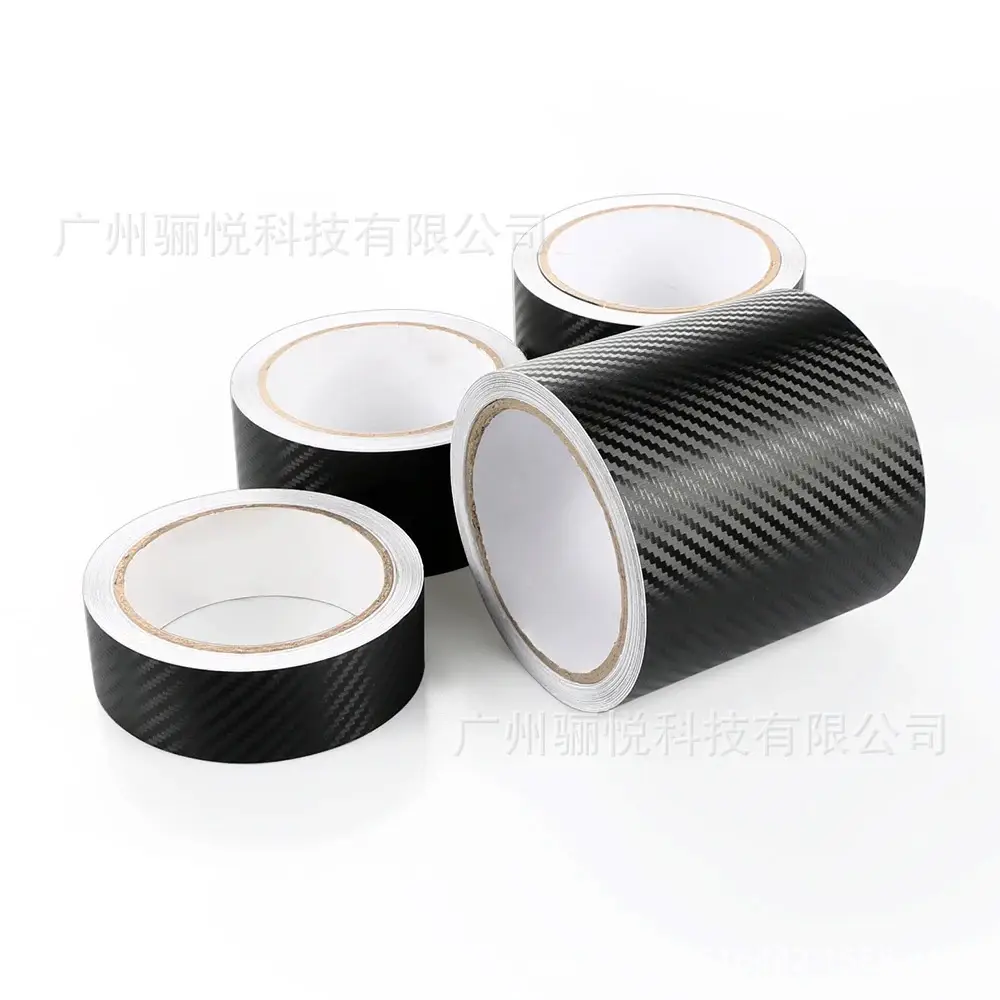 3D Carbon Fiber Body Sticker Car Color Changing Film Self-Adhesive Strip Center Column Door and Window Anti-Scratch Protective Film — feature 5