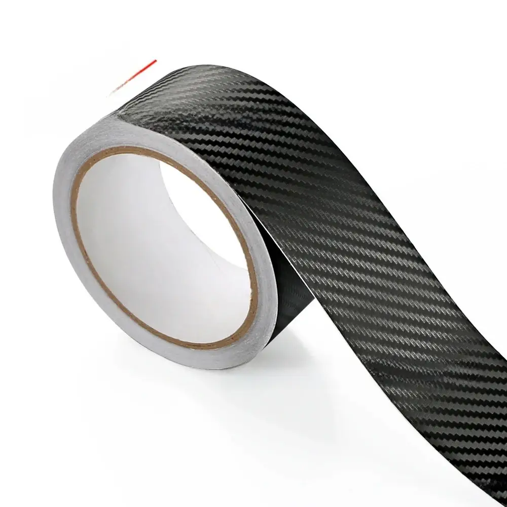 3D Carbon Fiber Body Sticker Car Color Changing Film Self-Adhesive Strip Center Column Door and Window Anti-Scratch Protective Film