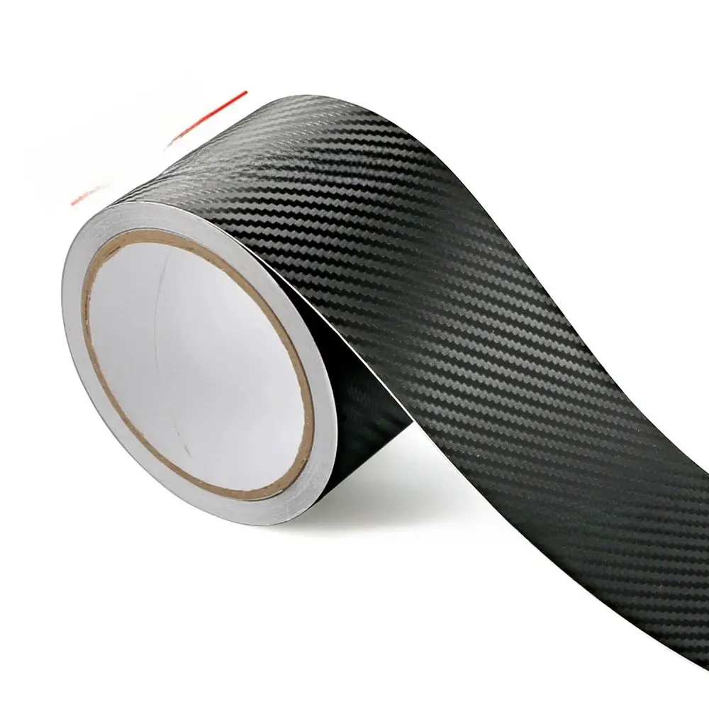 3D Carbon Fiber Body Sticker Car Color Changing Film Self-Adhesive Strip Center Column Door and Window Anti-Scratch Protective Film