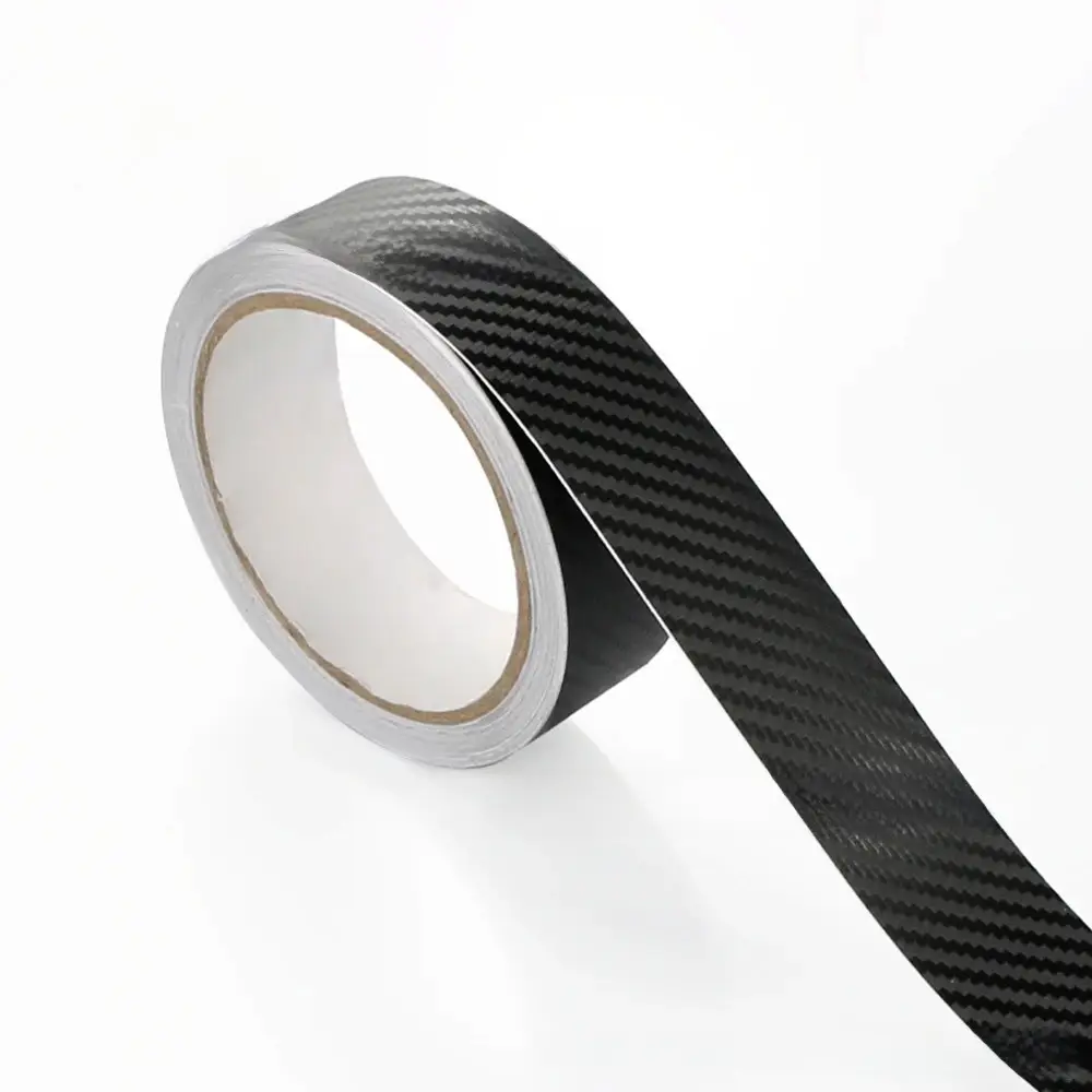 3D Carbon Fiber Body Sticker Car Color Changing Film Self-Adhesive Strip Center Column Door and Window Anti-Scratch Protective Film