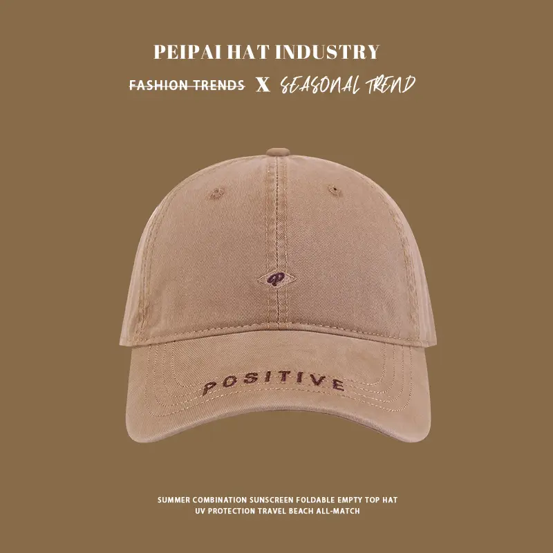 Women's Black Positive Embroidered Cap — feature 10