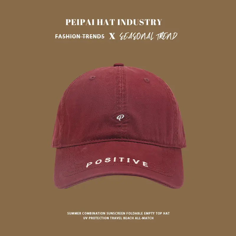 Women's Black Positive Embroidered Cap — feature 5
