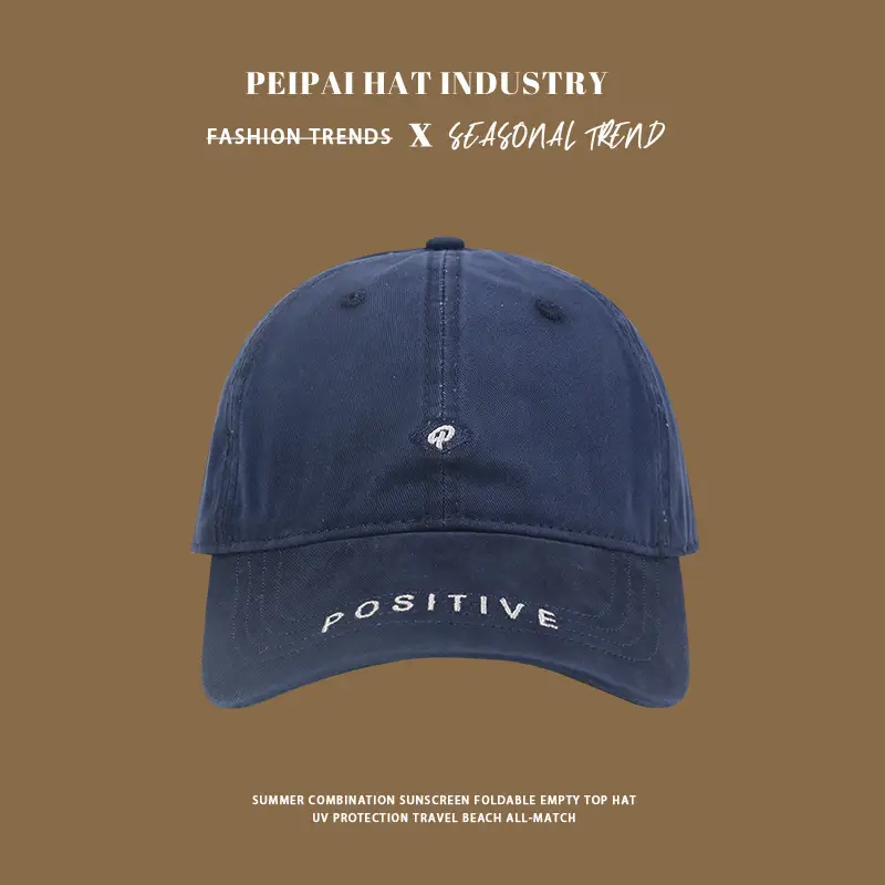 Women's Black Positive Embroidered Cap — feature 8