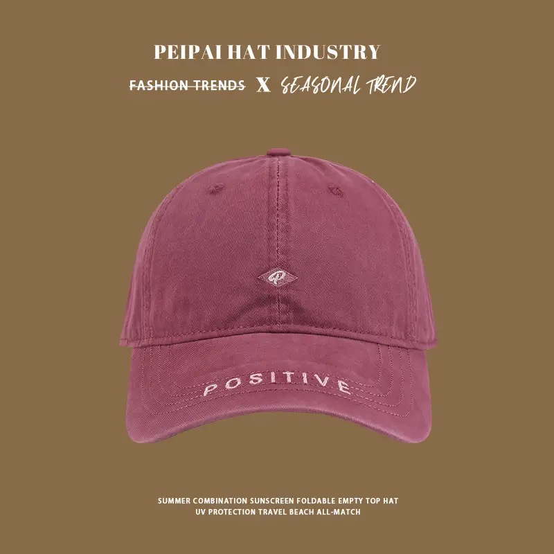 Women's Black Positive Embroidered Cap - Image 6