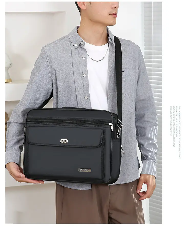 Men's Oxford Cloth Business Bag Large Capacity Waterproof — feature 13
