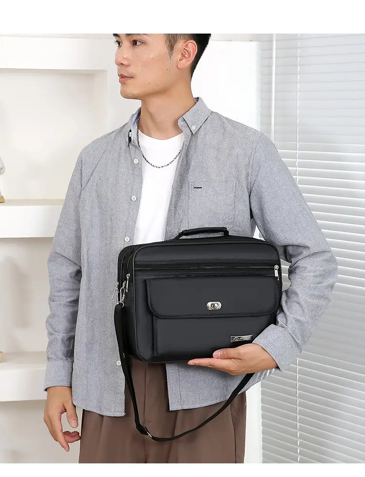 Men's Oxford Cloth Business Bag Large Capacity Waterproof — feature 18