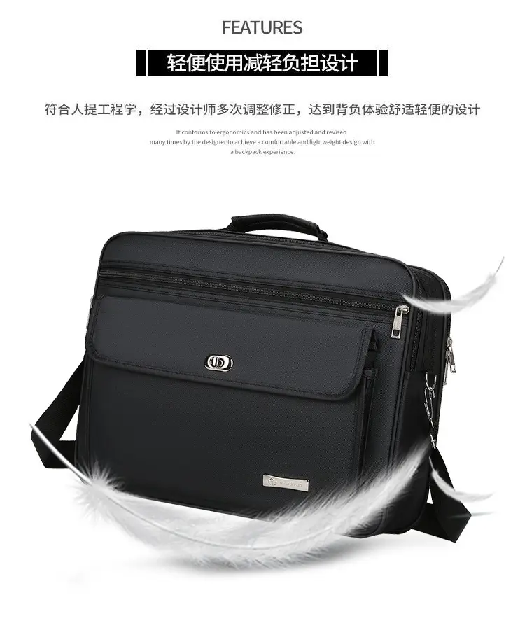 Men's Oxford Cloth Business Bag Large Capacity Waterproof — feature 5