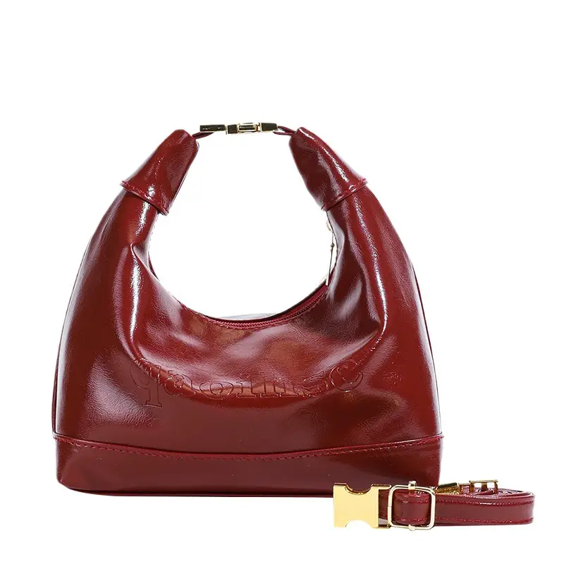 Women's Red Leather Shoulder Bag 2026 Fashion - Image 9