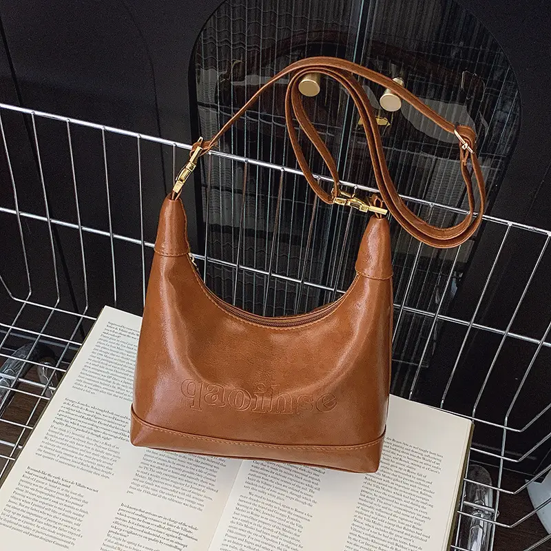 Women's Red Leather Shoulder Bag 2026 Fashion - Image 2
