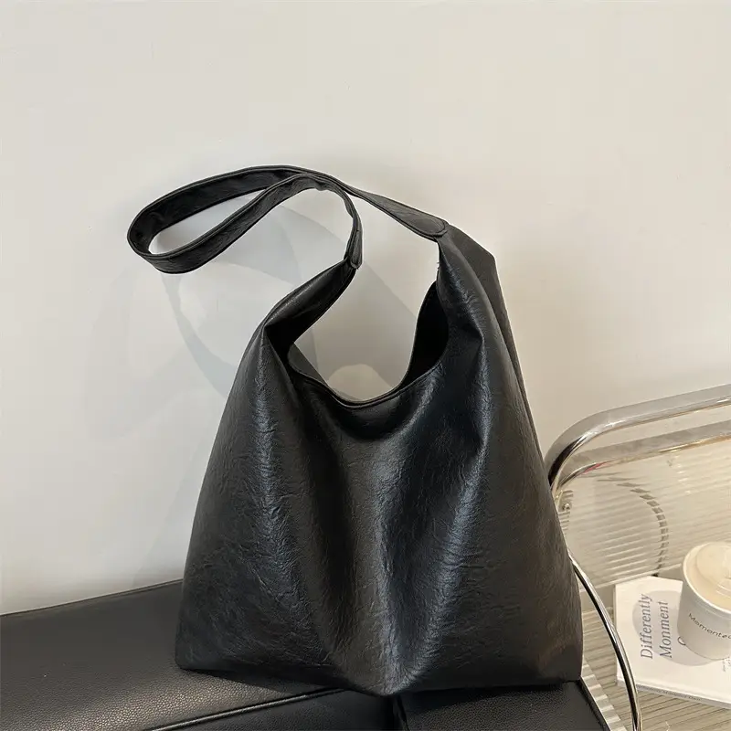 Brown Oil Leather Large Tote Bag for Women — feature 15