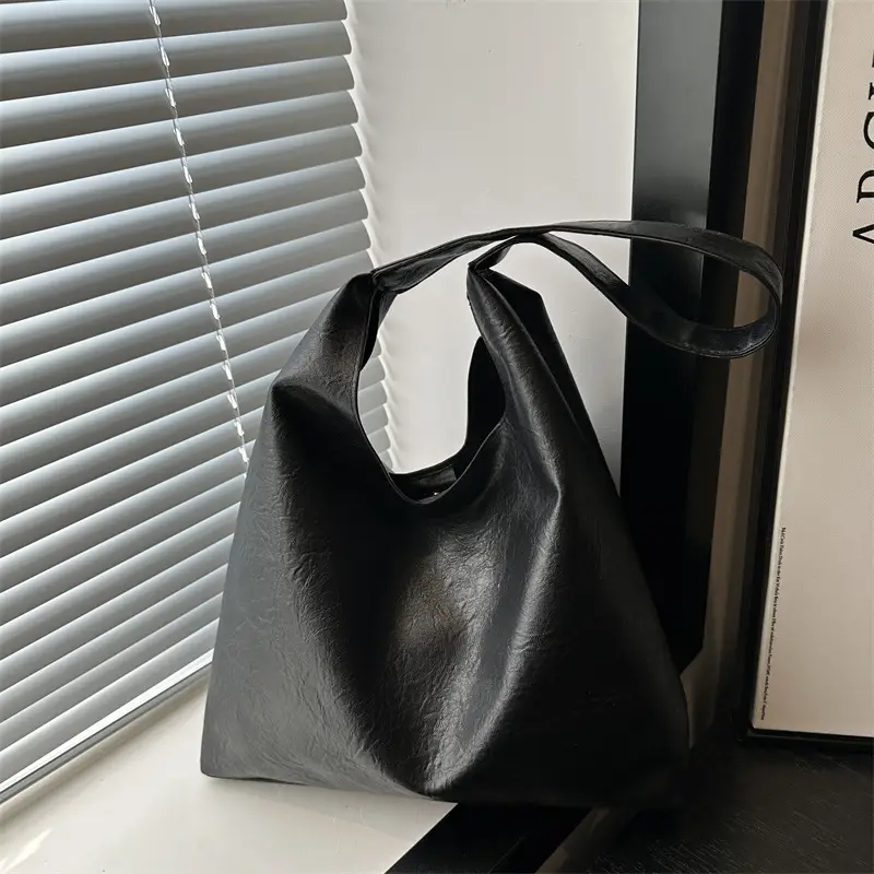 Brown Oil Leather Large Tote Bag for Women — feature 19