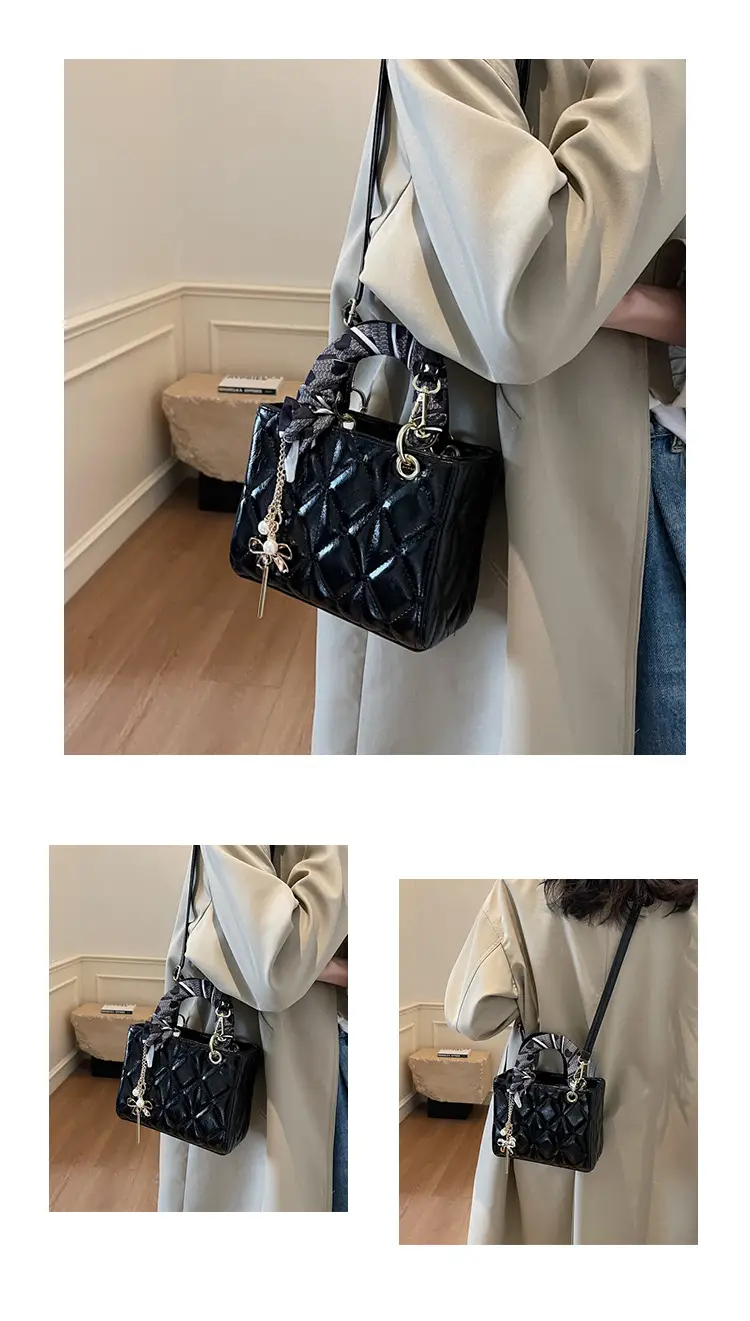 Red Diamond Quilted Mini Princess Bag for Women — feature 11