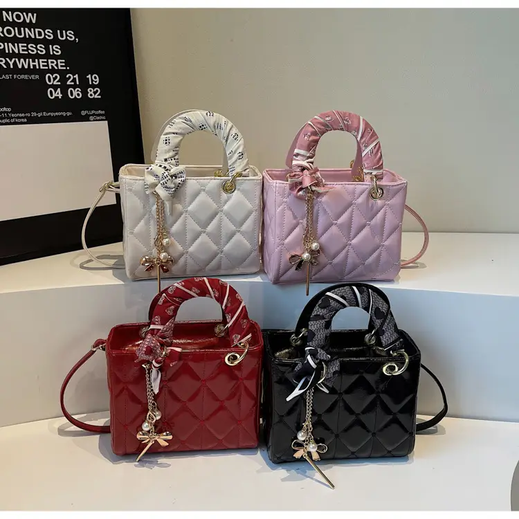 Red Diamond Quilted Mini Princess Bag for Women — feature 13