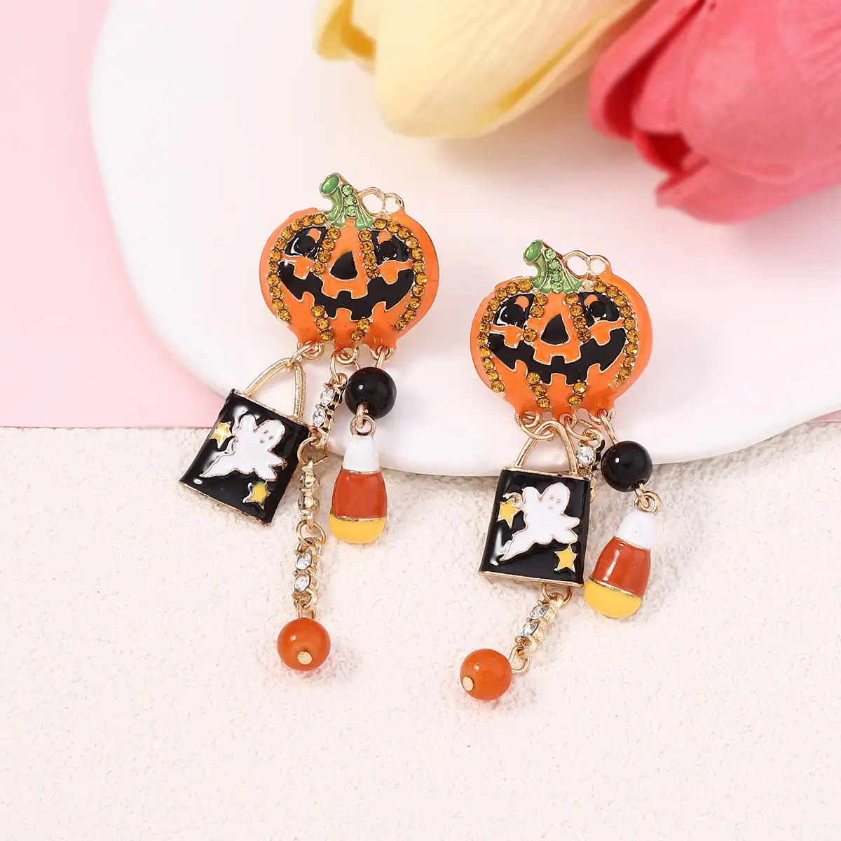 Diamond Encrusted Fruit Animal Earrings for Women — feature 12