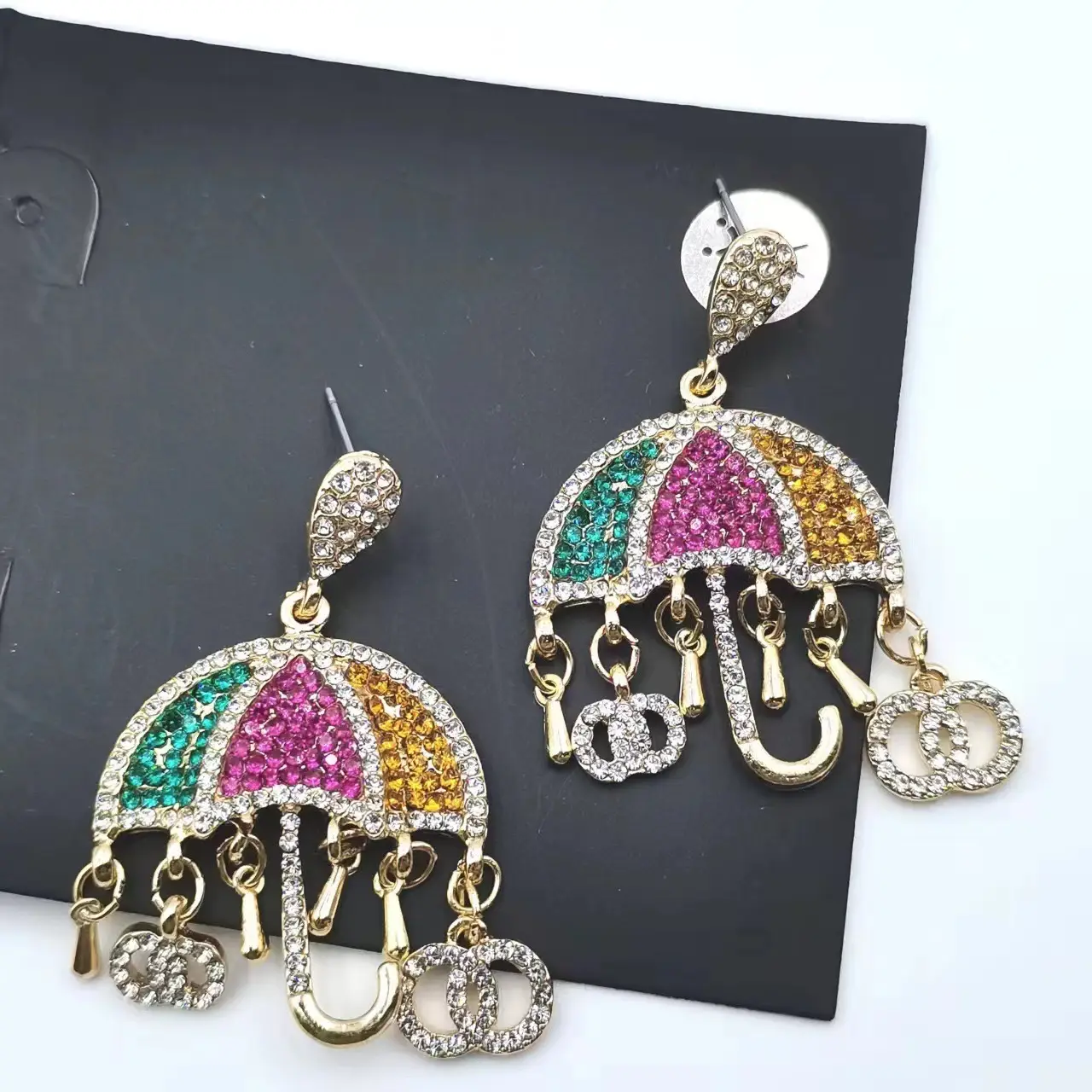 Diamond Encrusted Fruit Animal Earrings for Women — feature 14