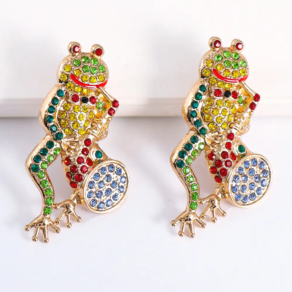 Diamond Encrusted Fruit Animal Earrings for Women — feature 20
