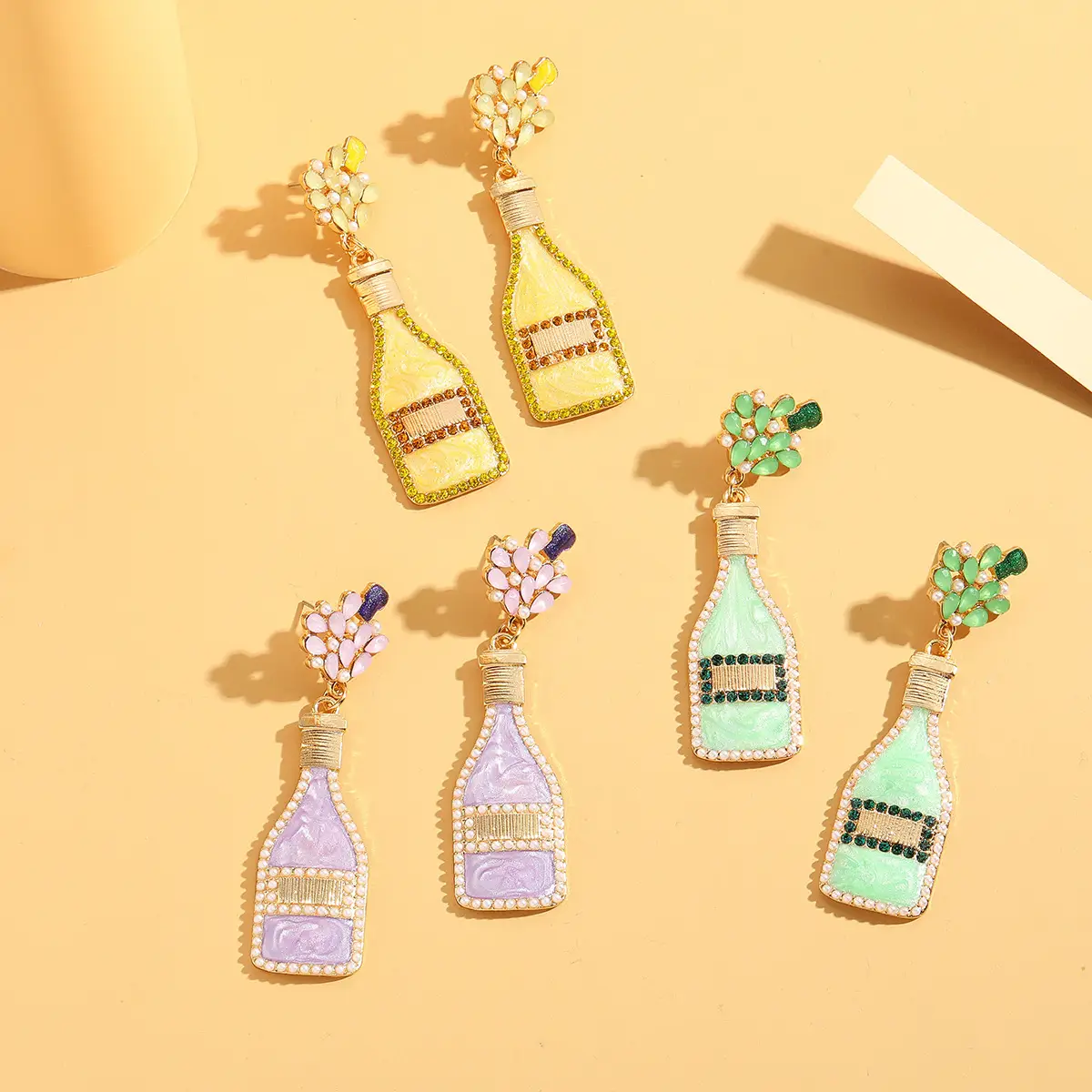 Diamond Encrusted Fruit Animal Earrings for Women — feature 4