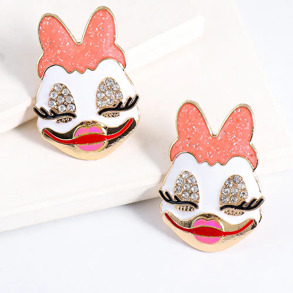 Diamond Encrusted Fruit Animal Earrings for Women — feature 6