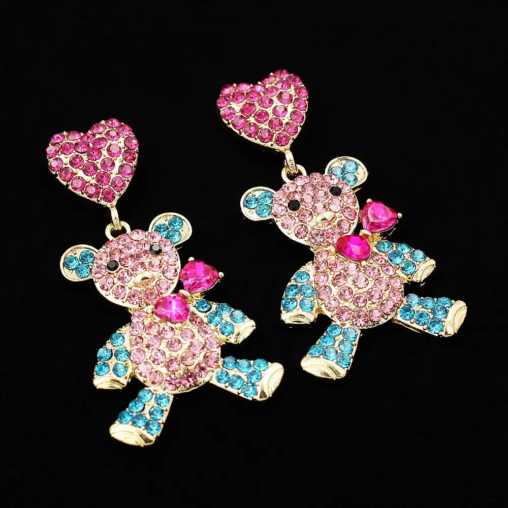 Diamond Encrusted Fruit Animal Earrings for Women — feature 9