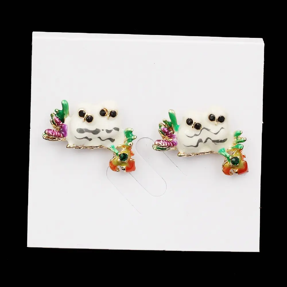 Diamond Encrusted Fruit Animal Earrings for Women