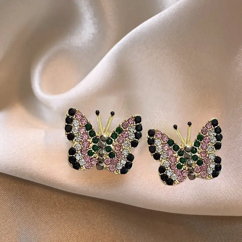 Diamond Encrusted Fruit Animal Earrings for Women