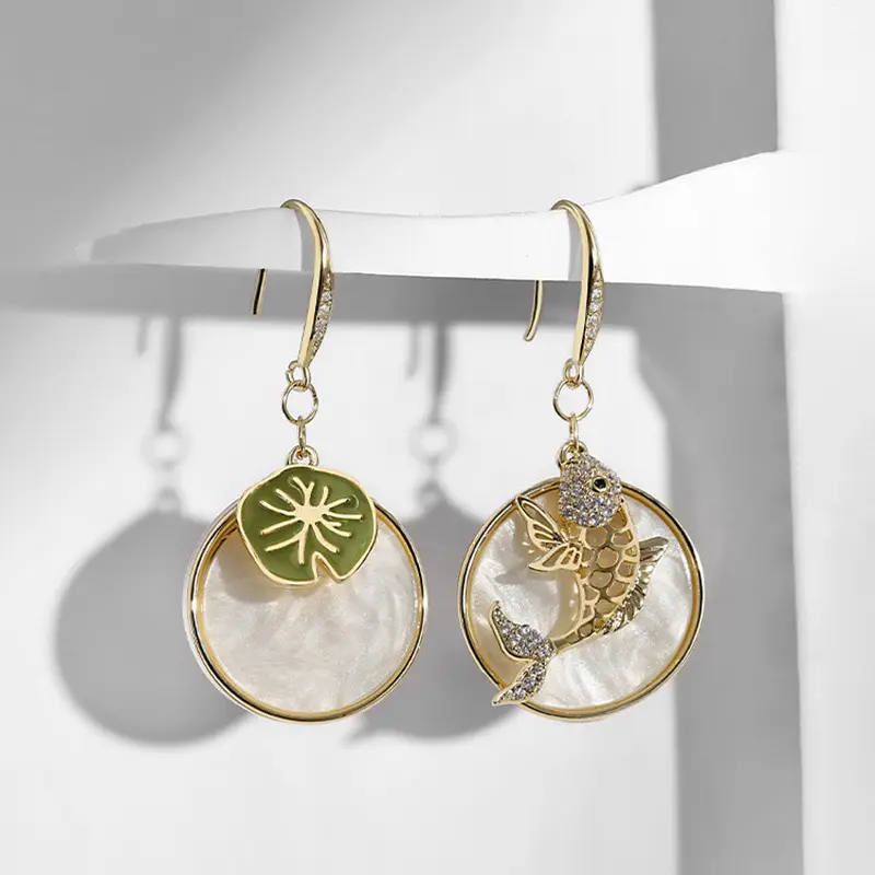 Diamond Encrusted Fruit Animal Earrings for Women