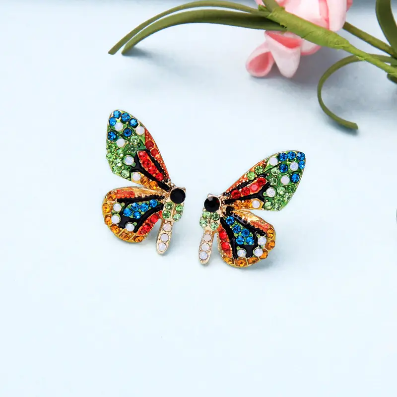 Diamond Encrusted Fruit Animal Earrings for Women