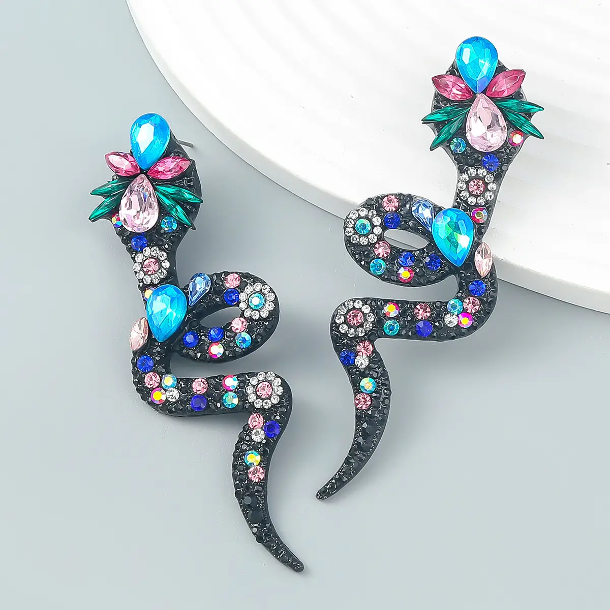 Diamond Encrusted Fruit Animal Earrings for Women