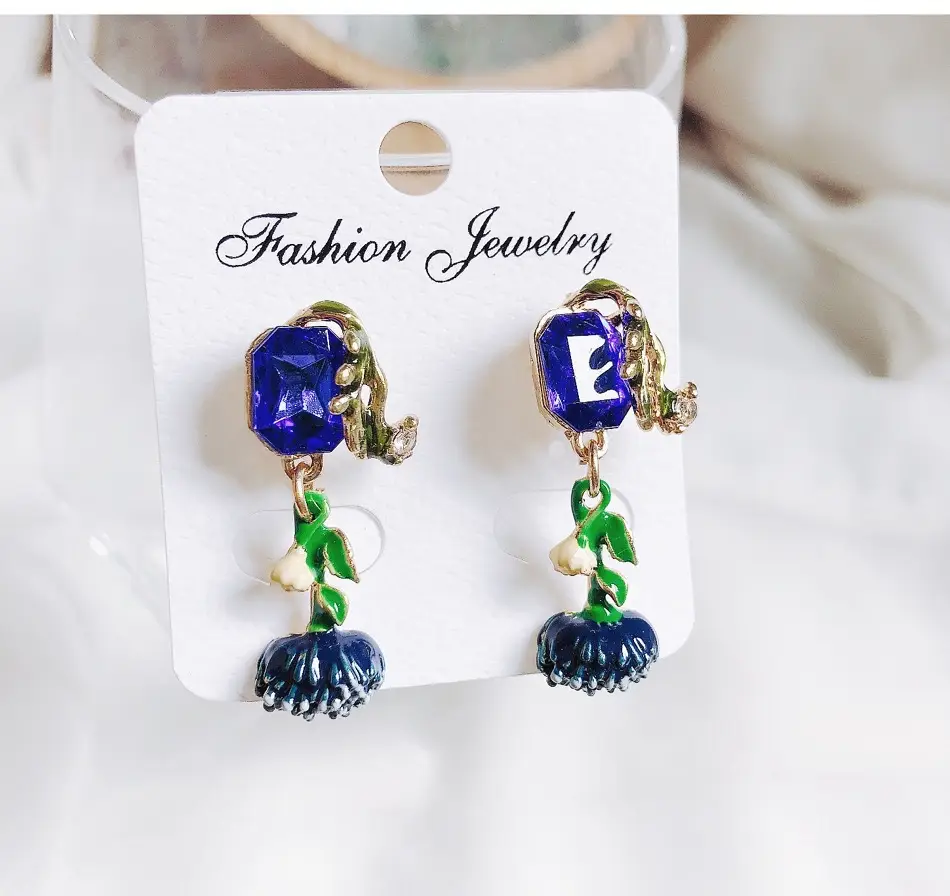 Diamond Encrusted Fruit Animal Earrings for Women
