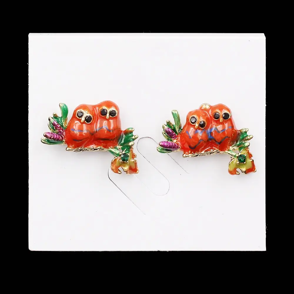 Diamond Encrusted Fruit Animal Earrings for Women