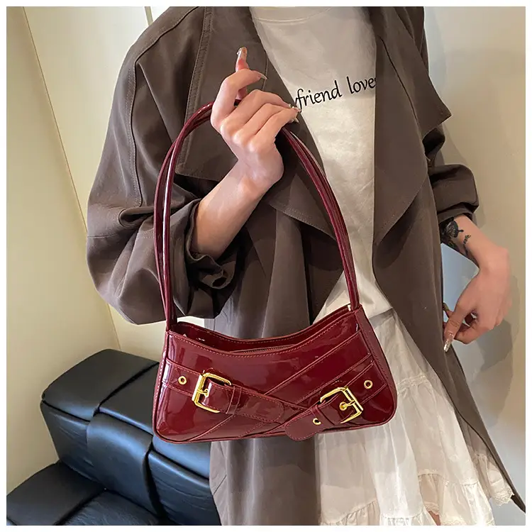 Women's Red Underarm Biker Bag 2025 New — feature 41