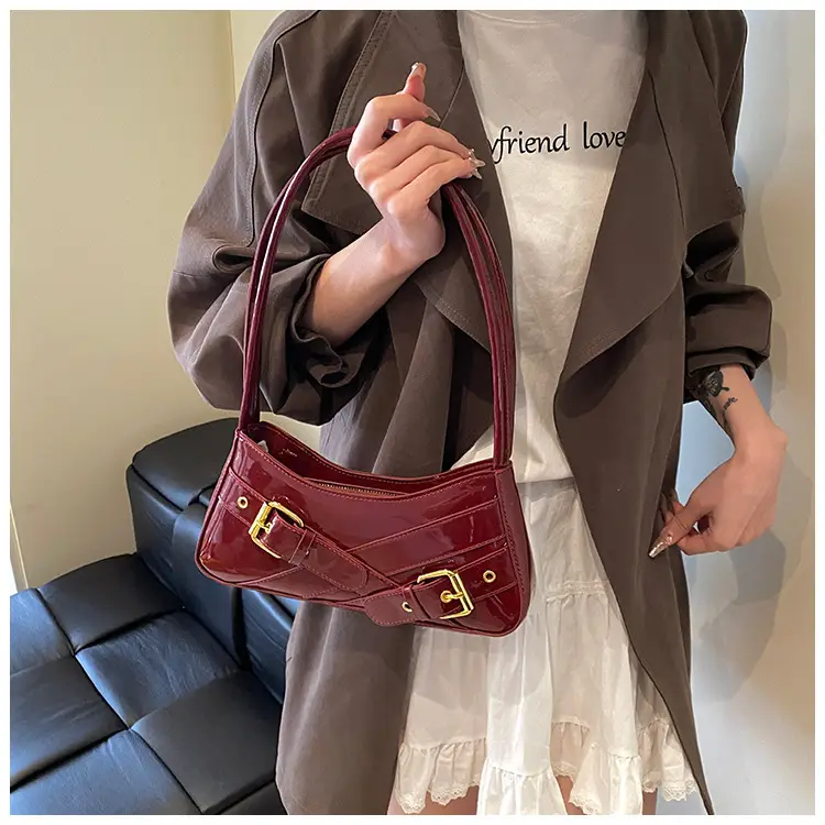 Women's Red Underarm Biker Bag 2025 New — feature 42