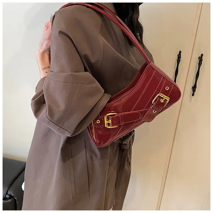 Women's Red Underarm Biker Bag 2025 New — feature 44