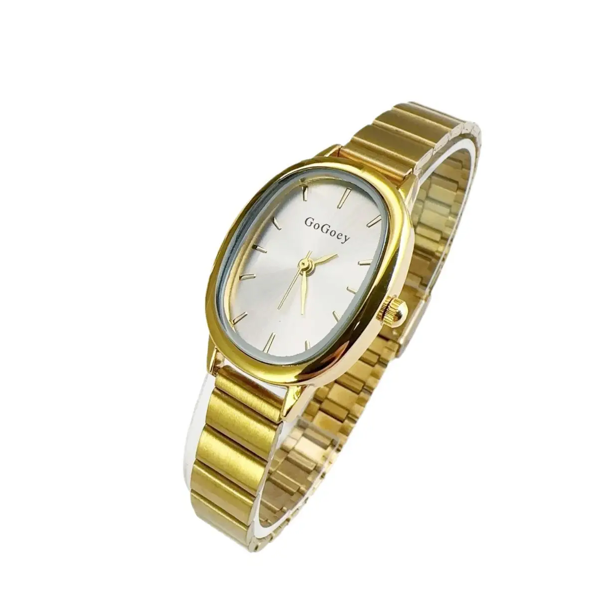 Gold Bamboo Ladies Watch with Black Dial - Image 9