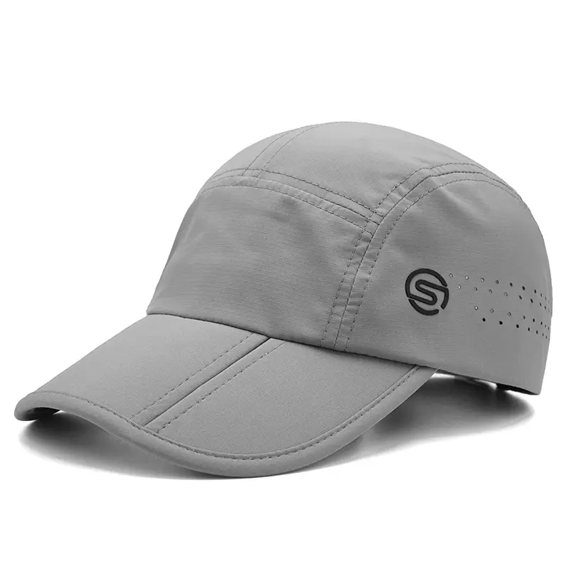 White Foldable Beach Hat with Logo — feature 8