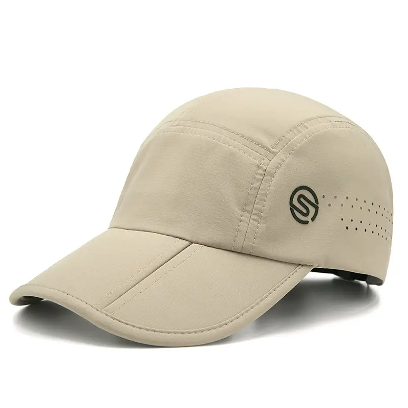 White Foldable Beach Hat with Logo - Image 2