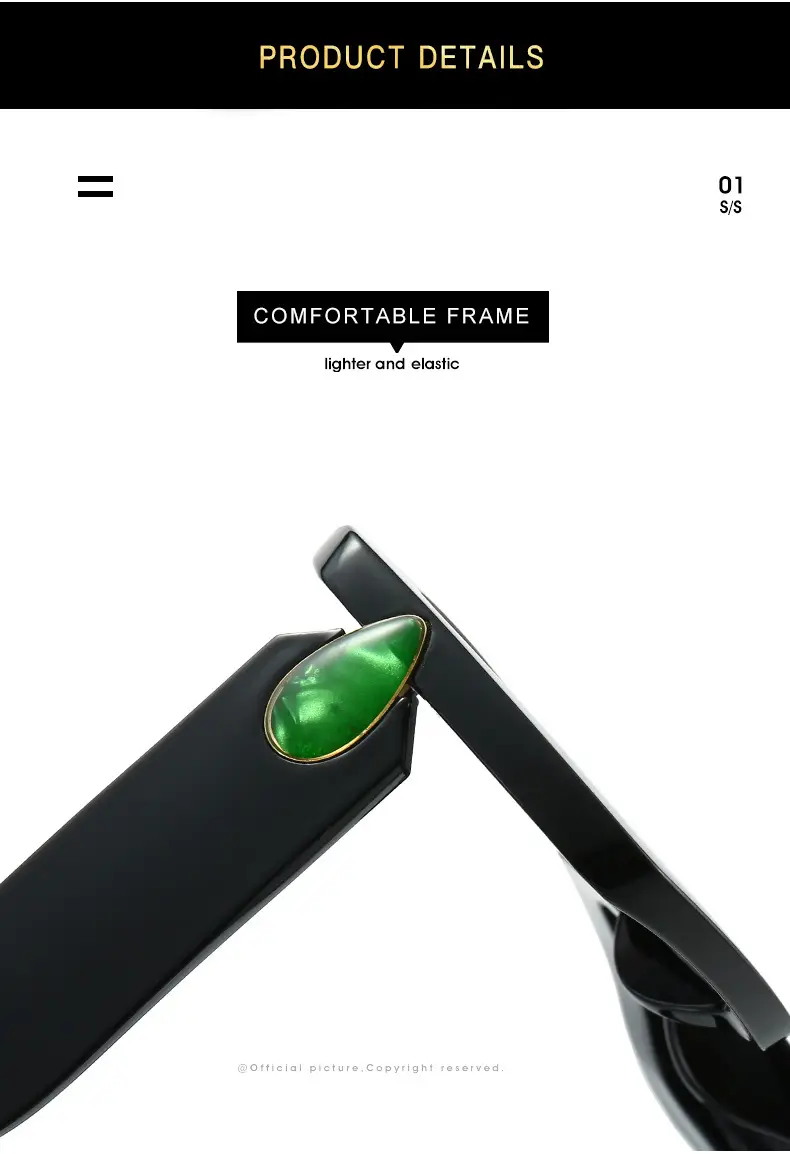Square Sunglasses Black White Gray Large Frame Women — feature 14