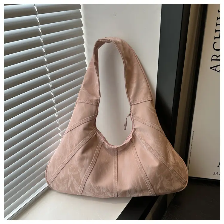 Brown Pleated Shoulder Bag for Women Commute — feature 21