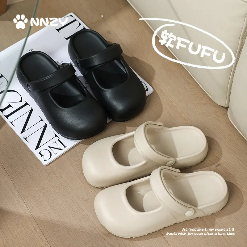 Simple All-match Sandals and Slippers for Women's Summer Slip Feeling Indoor Home 2024 New Arrival Outfit Fashionable Non-slip Baotou - Image 3