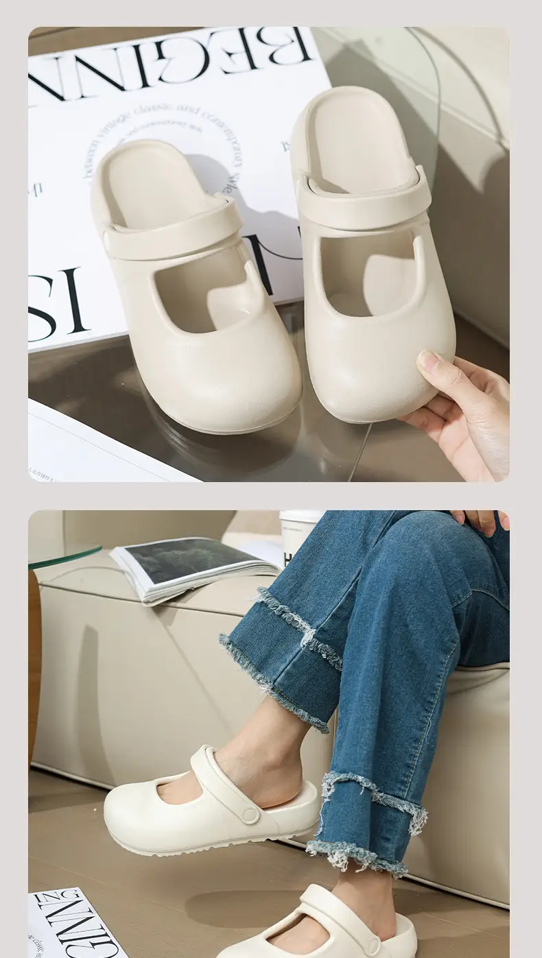 Simple All-match Sandals and Slippers for Women's Summer Slip Feeling Indoor Home 2024 New Arrival Outfit Fashionable Non-slip Baotou — feature 8
