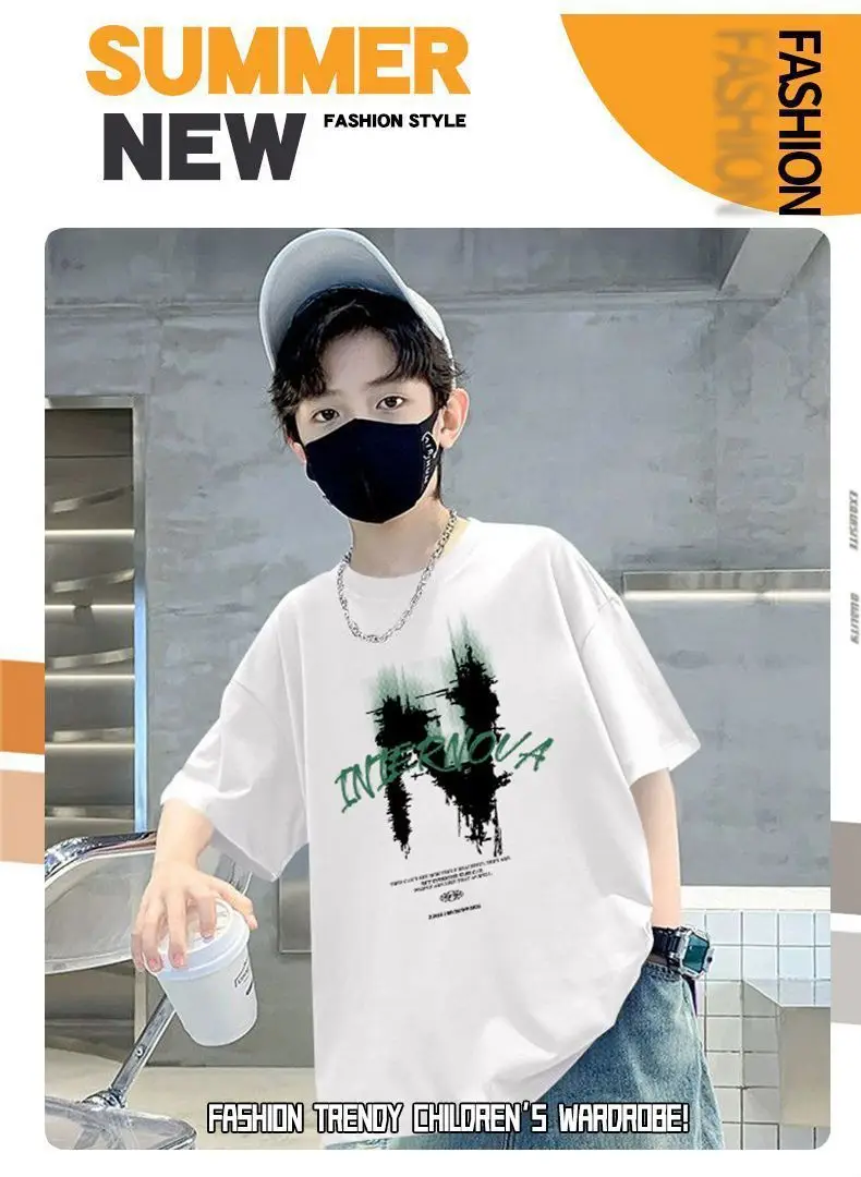 Kids Cotton Printed T-Shirt Short Sleeve Summer Wear — feature 1
