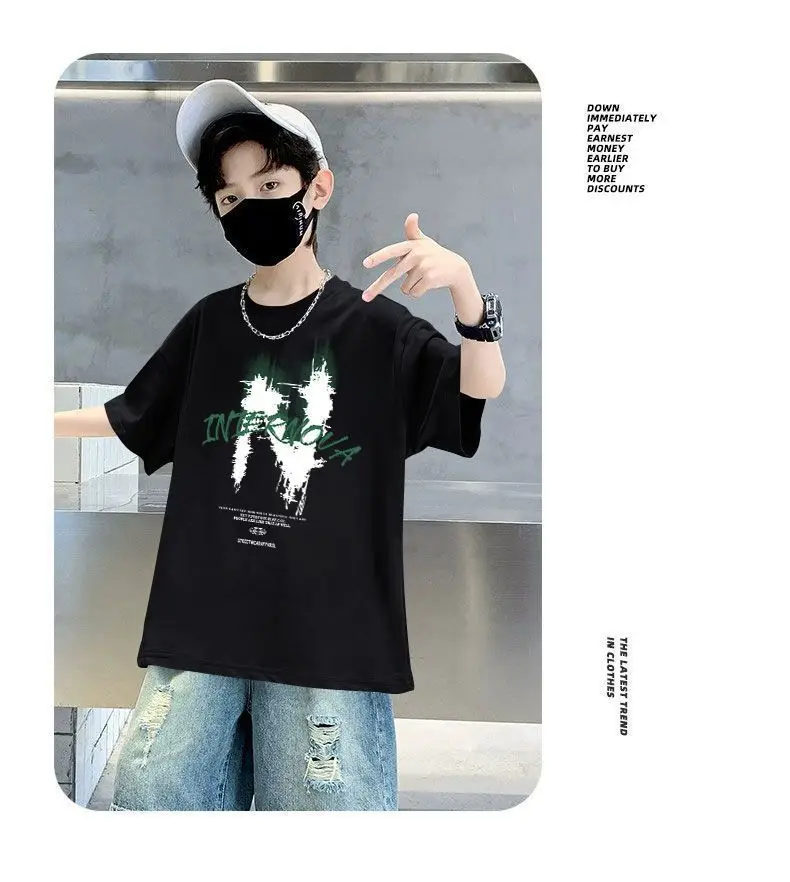 Kids Cotton Printed T-Shirt Short Sleeve Summer Wear — feature 11