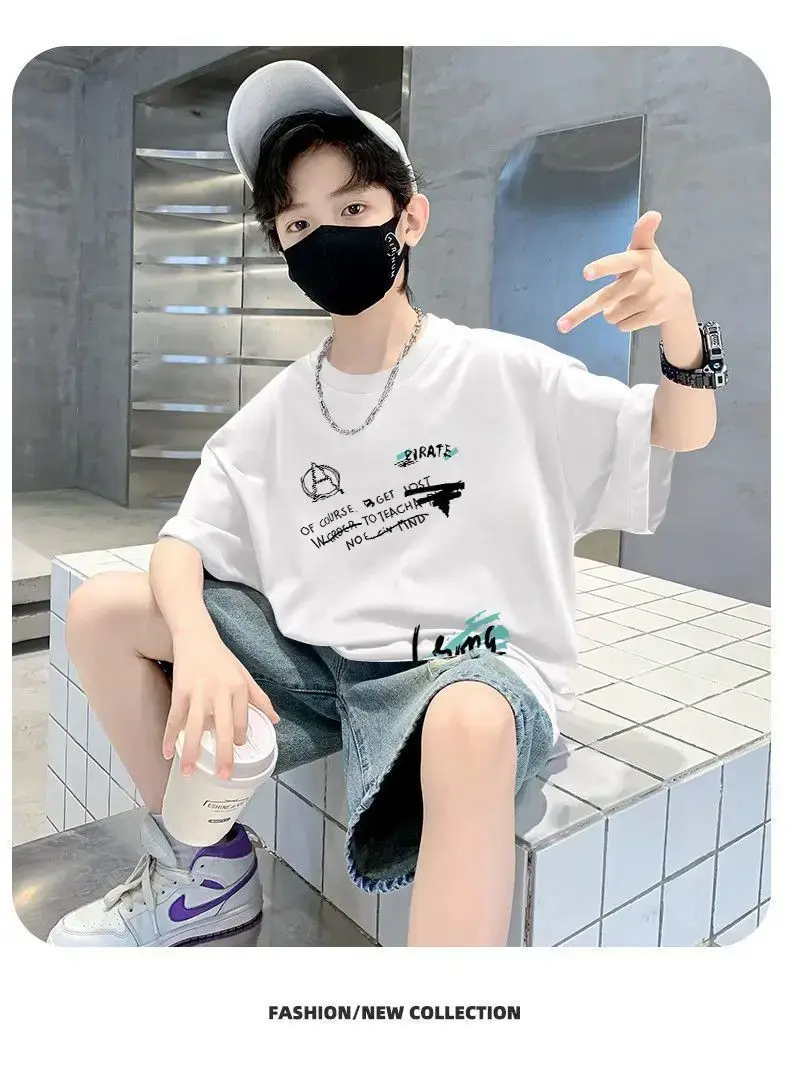 Children Cotton Cartoon T-Shirt Short Sleeve Summer Wear — feature 5