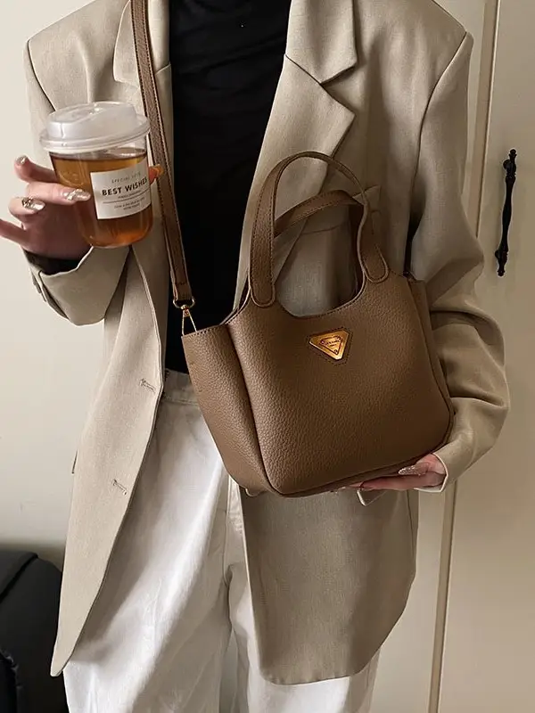 Korean Style Soft Leather Crossbody Bag Brown 2026 - Image 4