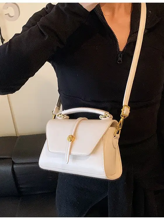 White Korean Style Shoulder Bag for Women 2025 - Image 4